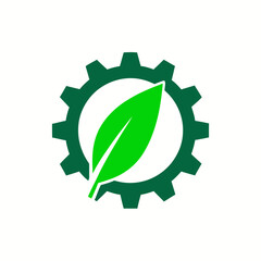 &ldquo;gear sprouting a leaf&rdquo;

