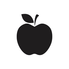 Black Apple Silhouette Icon