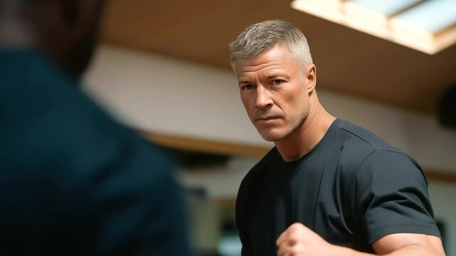 Krav Maga Defense Training with Master and Target Focus Pad