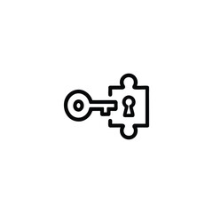 Solution Fit Key Lock Icon