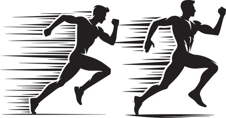 human run vector icon 