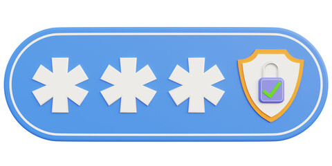 Privacy concept, data storage, cyber security of data, 3d illustration