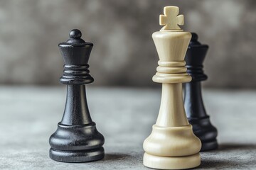 Business community structure, chess piece symbols, abstract team dynamics