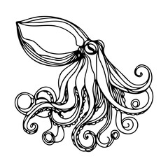  Intricate Octopus Line Art