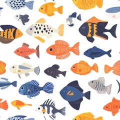 Fish pattern. Fish pattern texture with copy space. Close-up fish scale pattern. Aquatic animal design. Fish scales. Realistic fish pattern. Fish design background. Detailed fish pattern close-up. Mar