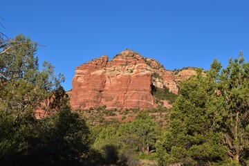 Sedona Red Rock Formations and Blue Sky