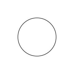 Blank circle icon vector sign and symbol isolated on white background, Blank circle logo concept 