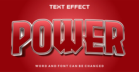 Power editable text effect