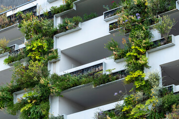 Green Facade With Cascading Vegetation