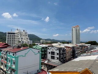 Fototapeta premium Urban View of Karon Beach Town. Phuket, Thailand.