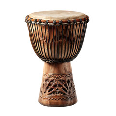 Close-up of a traditional wooden drum.