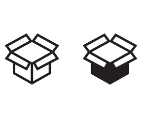 Open box icons sheet  on white background.