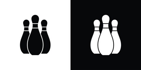 Fototapeta premium Bowling pins icon Vector scalable graphics