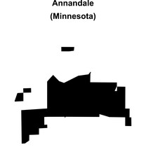 Annandale (Minnesota) blank outline map