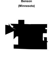 Benson (Minnesota) blank outline map