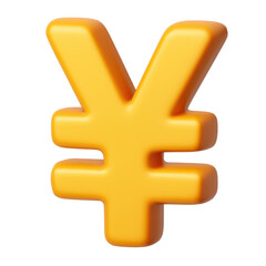 Obraz premium A golden currency symbol long title A bright yellow three dimensional symbol representing the Japanese yen or Chinese yuan currency category Finance