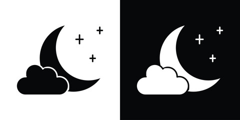Cloud moon icon Vector scalable graphics