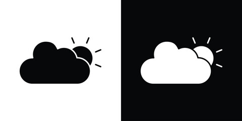 Cloud sun icon Vector scalable graphics