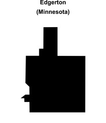 Edgerton (Minnesota) blank outline map