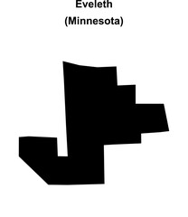 Eveleth (Minnesota) blank outline map