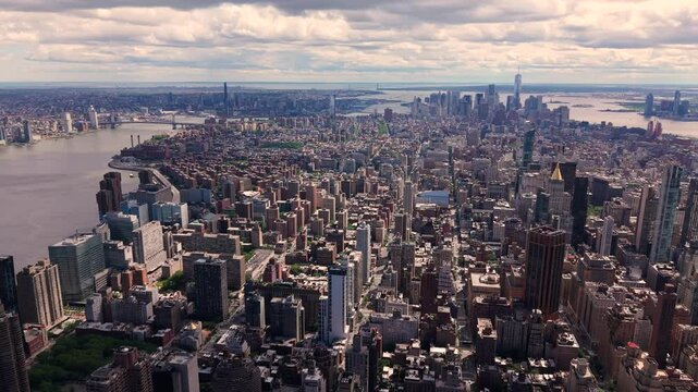 Aerial view of New York City's, Manhattan.