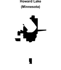 Howard Lake (Minnesota) blank outline map