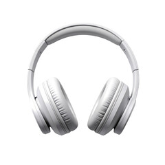 White Over-Ear Wireless Headphones with Cushioned Ear Pads – Isolated on Transparent Background