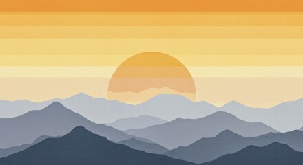 Sunrise Over Misty Mountains A serene landscape in layered hues