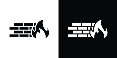 Firewall icon Vector scalable graphics