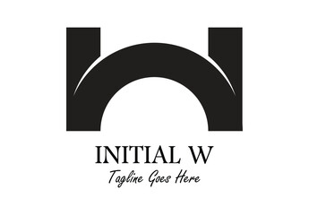 Initial letter W simple logo