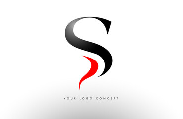 Elegant Letter S logo with curved lined and creative design vector. S icon Logo design