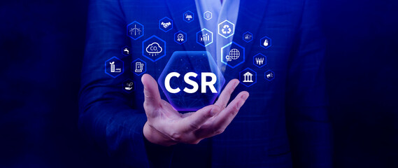 CSR, Corporate social Responsibility concept, global ecology, responsive business organization,...