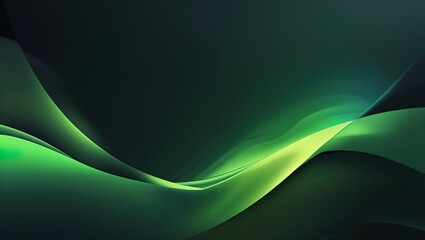 Abstract banner for website, backdrop. Dark gradient background with futuristic green ombre and subtle shading. 