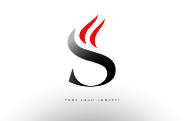 Elegant Letter S logo with curved lined and creative design vector. S icon Logo design