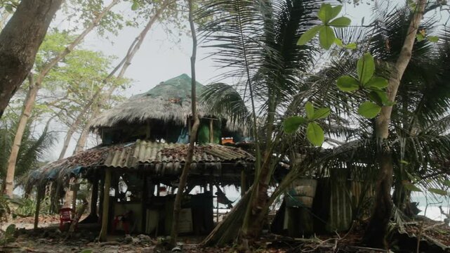 Hermit's hut at the Darien Gap in the Colombian Caribbean Coast
