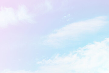 Fototapeta premium Beautiful sky and clouds in pastel tones.