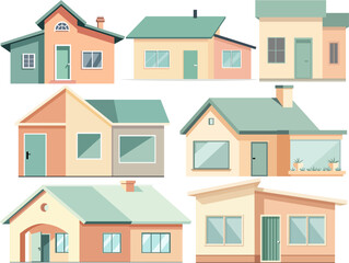 Set of line icons related to home, flat, property, building, city, town, key, moving, location, house, Editable stroke. Vector illustration