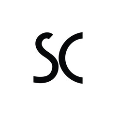 SC monogram logo design letter text name symbol monochrome logotype alphabet character simple logo