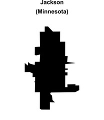 Fototapeta premium Jackson (Minnesota) blank outline map
