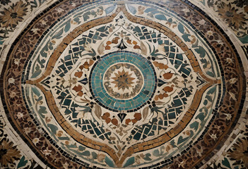  Arabic Mosaic Floor Tiles Topview