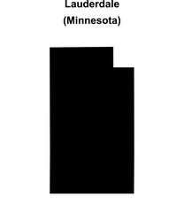 Lauderdale (Minnesota) blank outline map