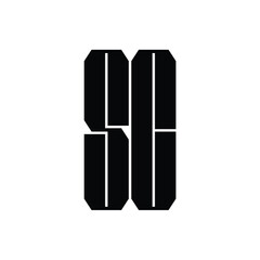 SC monogram logo design letter text name symbol monochrome logotype alphabet character simple logo