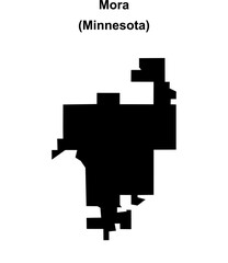 Mora (Minnesota) blank outline map