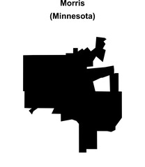 Morris (Minnesota) blank outline map