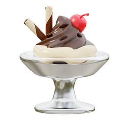 3d Ice Cream Bowl illustration