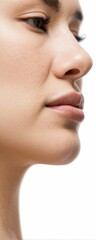 Obraz premium Close Up Profile of a Woman's Face and Neck