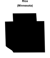 Rice (Minnesota) blank outline map