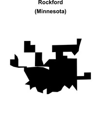 Rockford (Minnesota) blank outline map