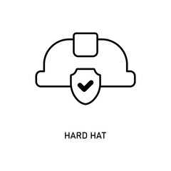 Icon a hard hat, isolated against a clean background.
