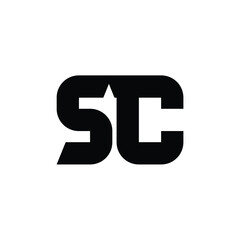 SC monogram logo design letter text name symbol monochrome logotype alphabet character simple logo